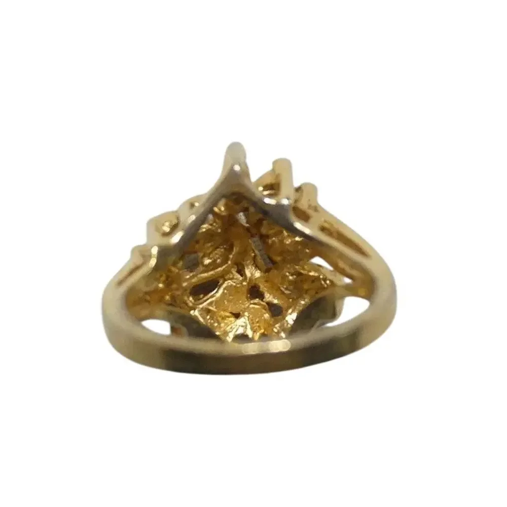 Vintage Crystal & Milk Glass Cocktail Ring